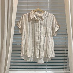 Love Riche White Stripped Top